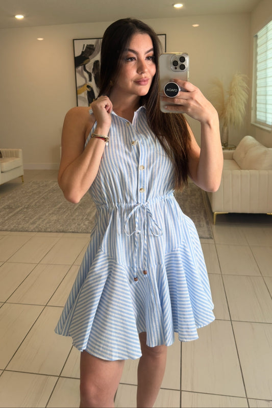 Celeste Twist Blue Dress
