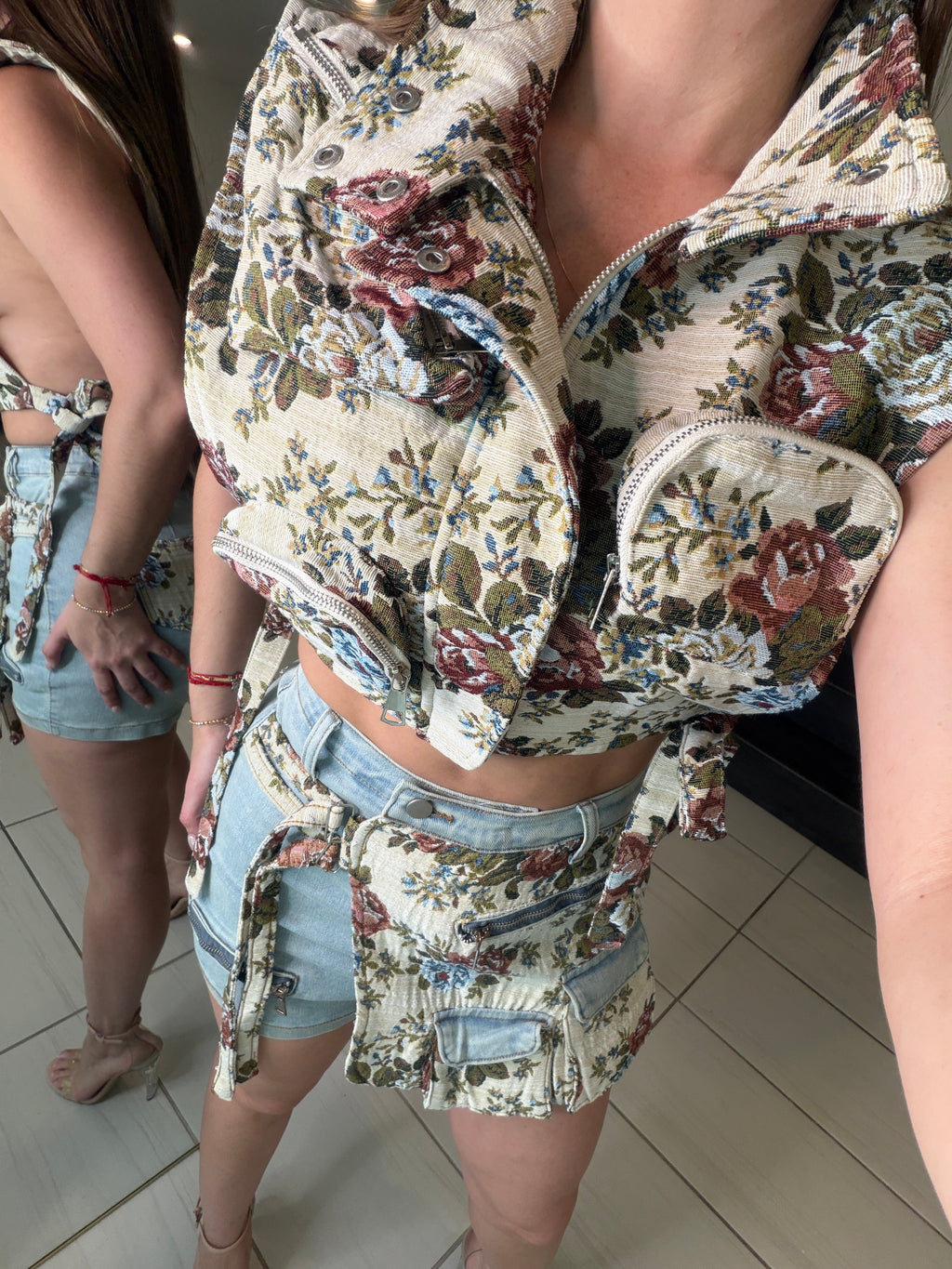 Mediterranean Denim Short Set