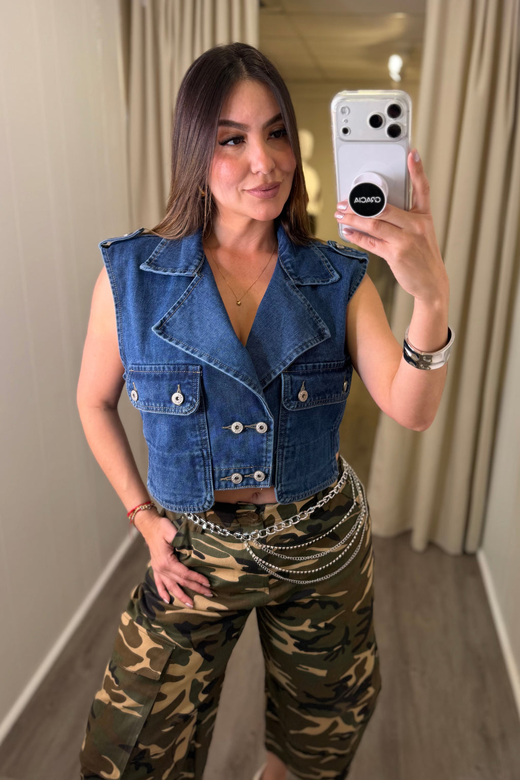 Check The Deets Denim Vest