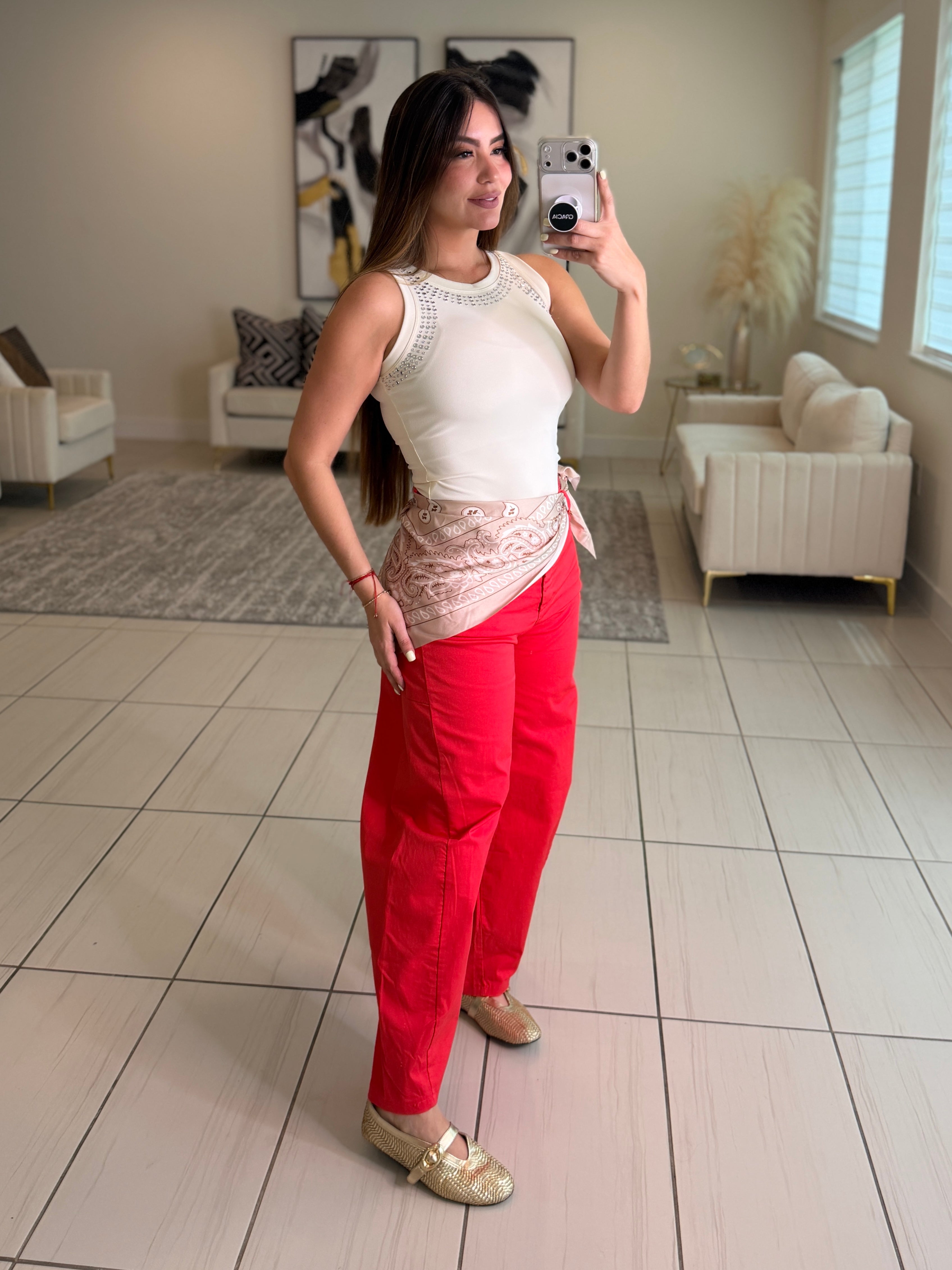 Gravity Scarf Red Barrel Pants