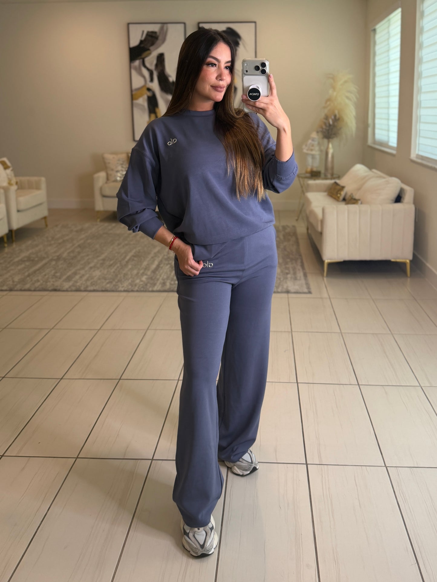 Iconic Halo Blue Pant Set