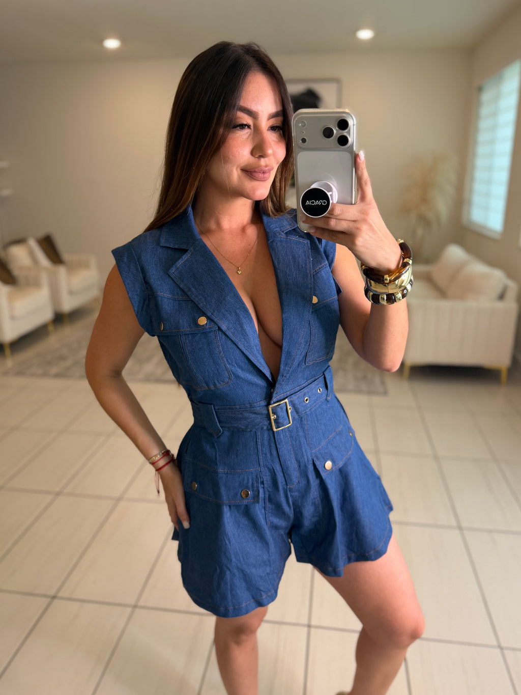 Soft Temptation Denim Romper