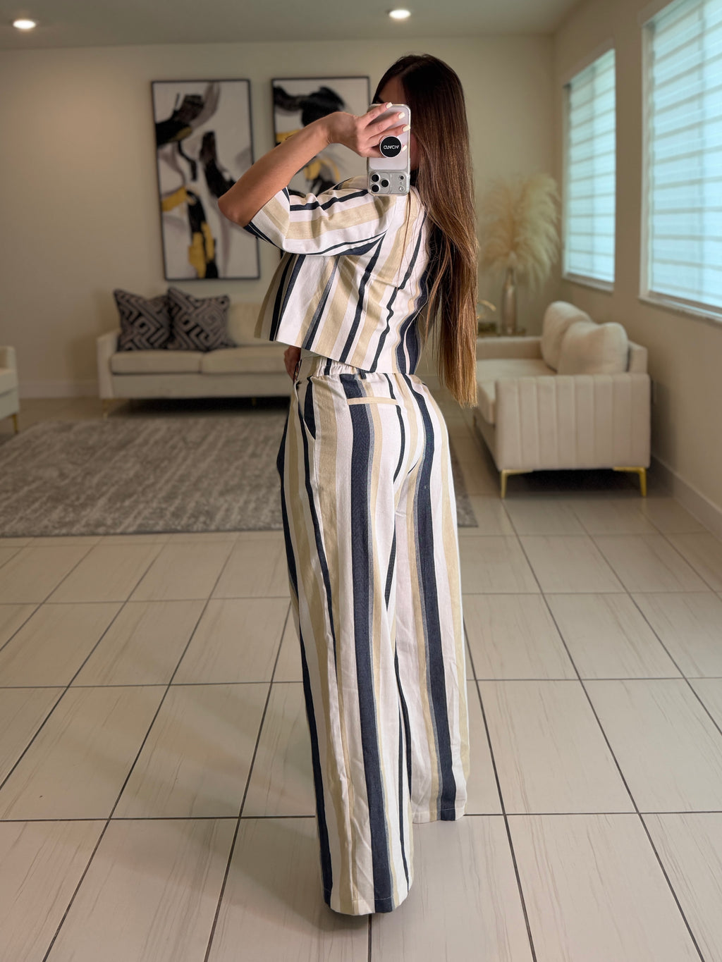 Bella Italian Striped Blue Set