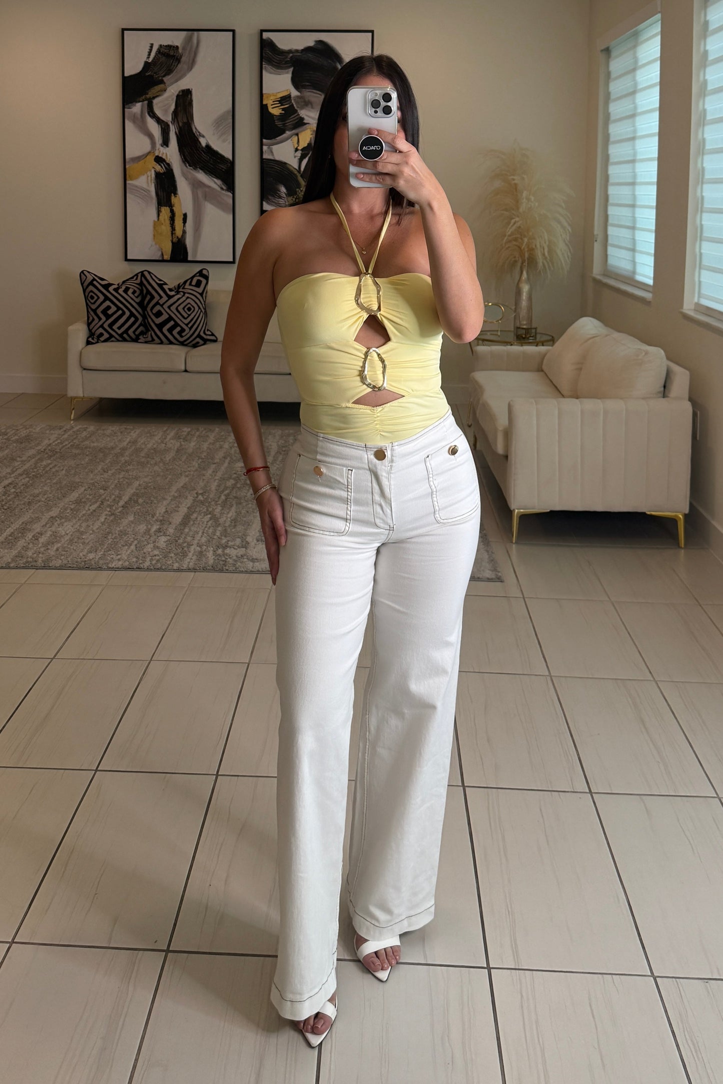 Sculpted Ease Yellow Bodysuit