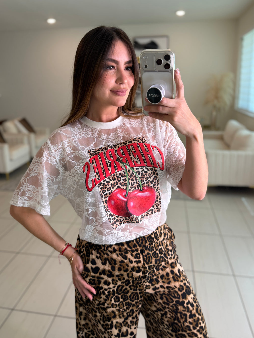 Cherries White Tshirt