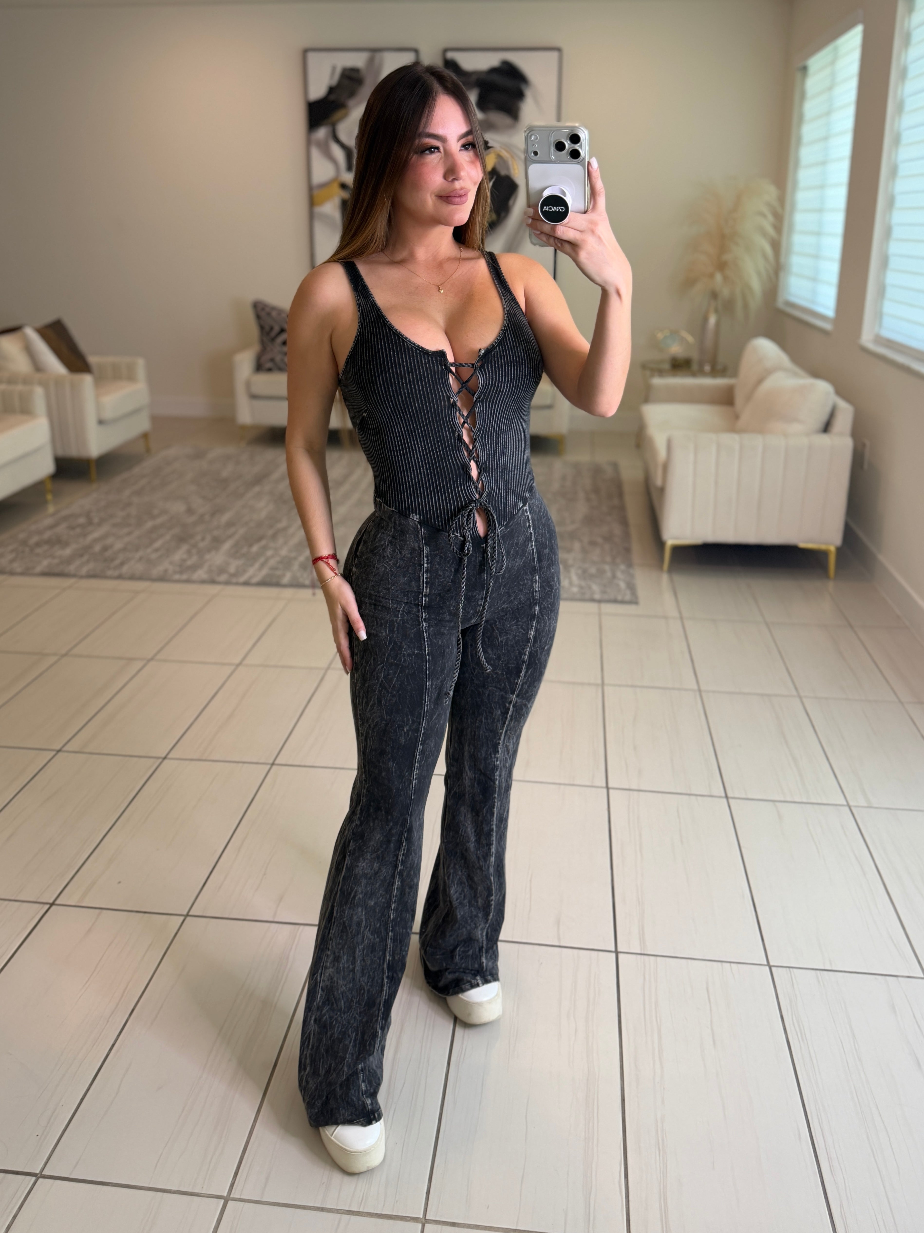 Illusionist Washed Black Jumpsuit
