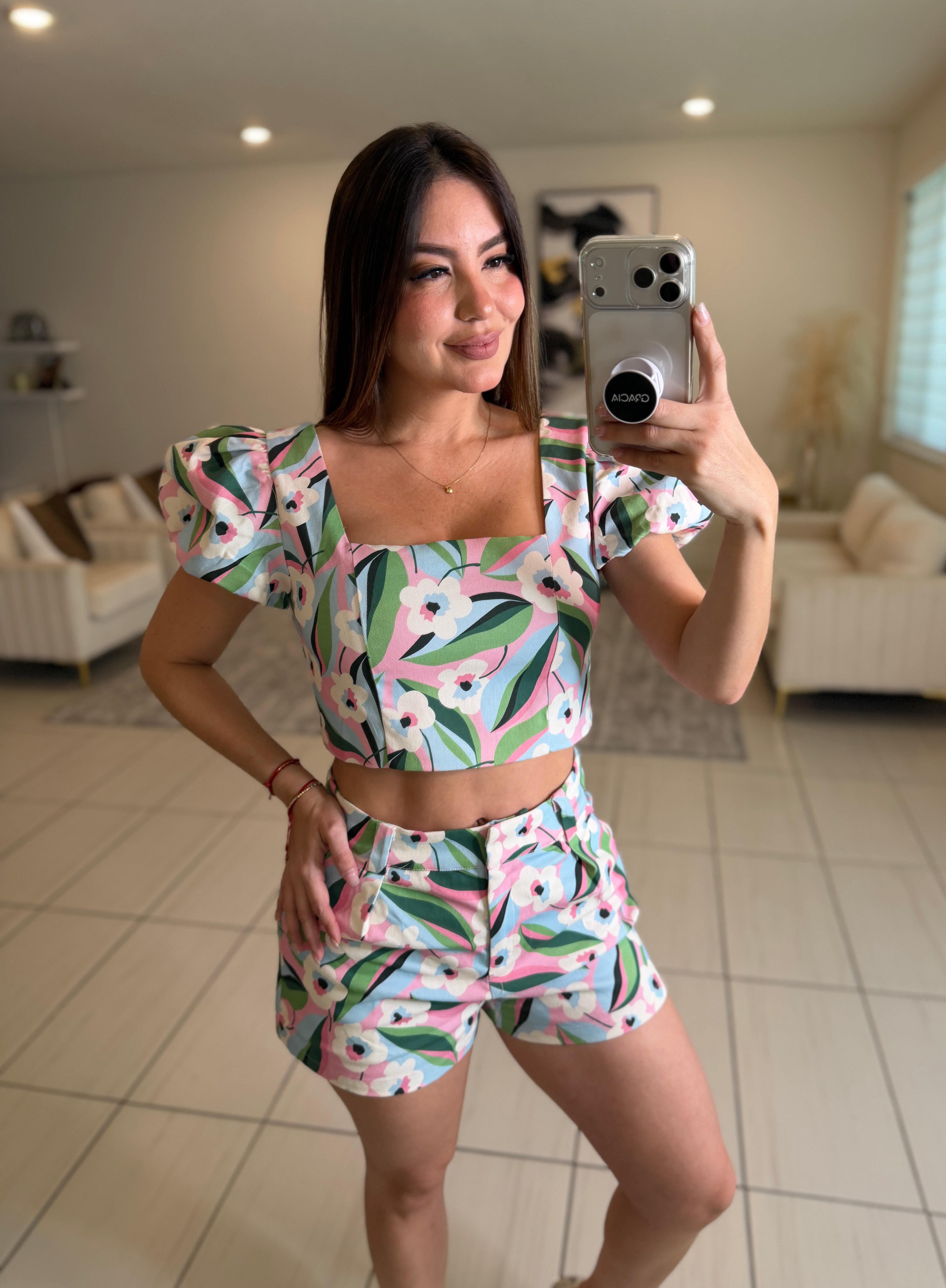 Sweetest Floral Colorful Short Set