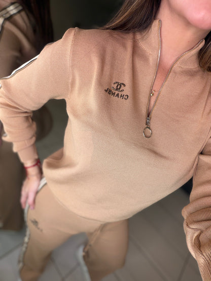 Iconic Mocha Knit Pant Set