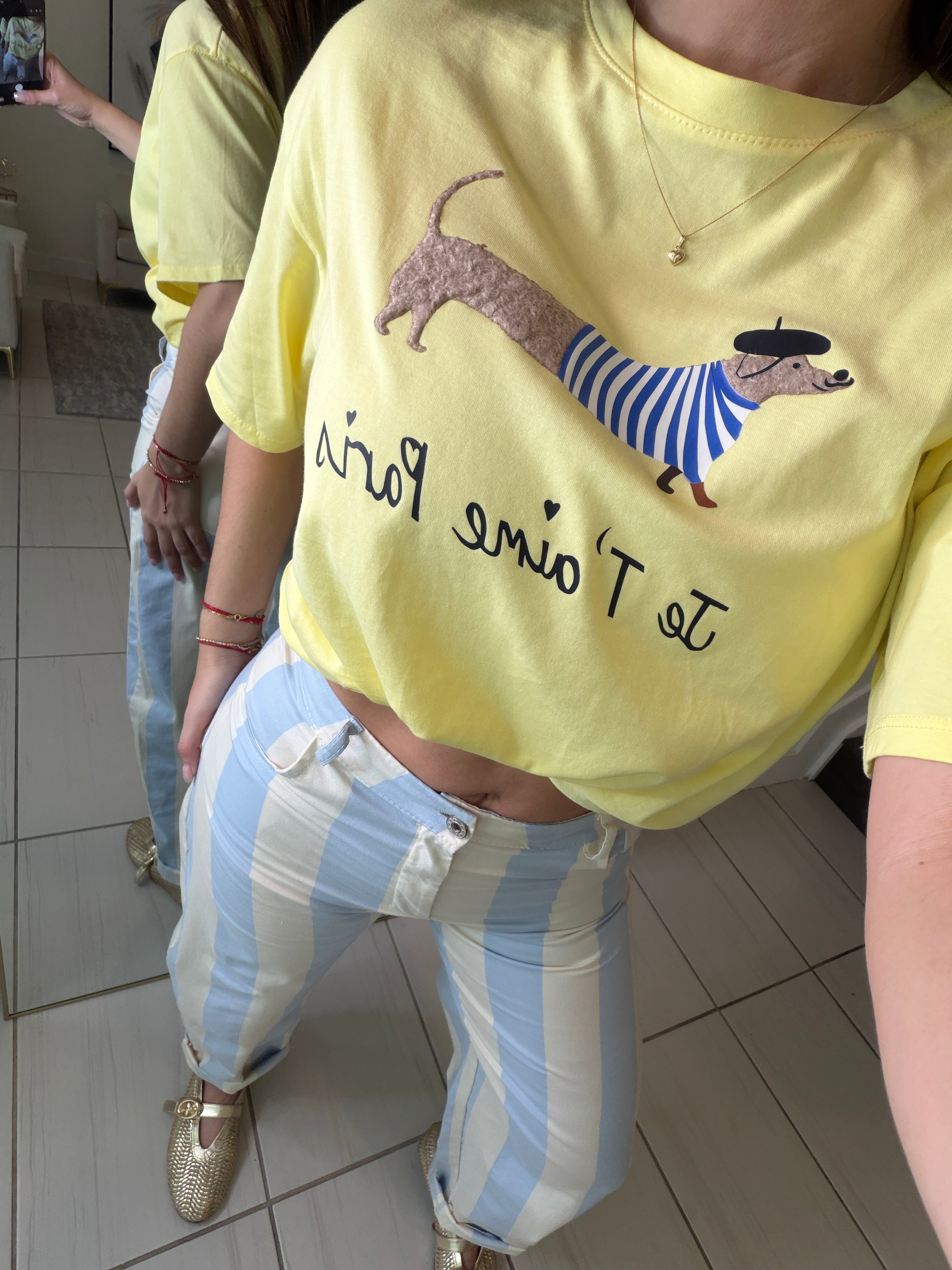 Je T’aime Paris Yellow Tshirt