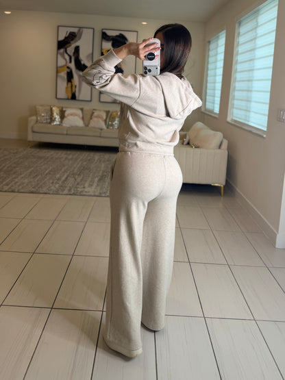 Iconic Structure Beige Pant Set