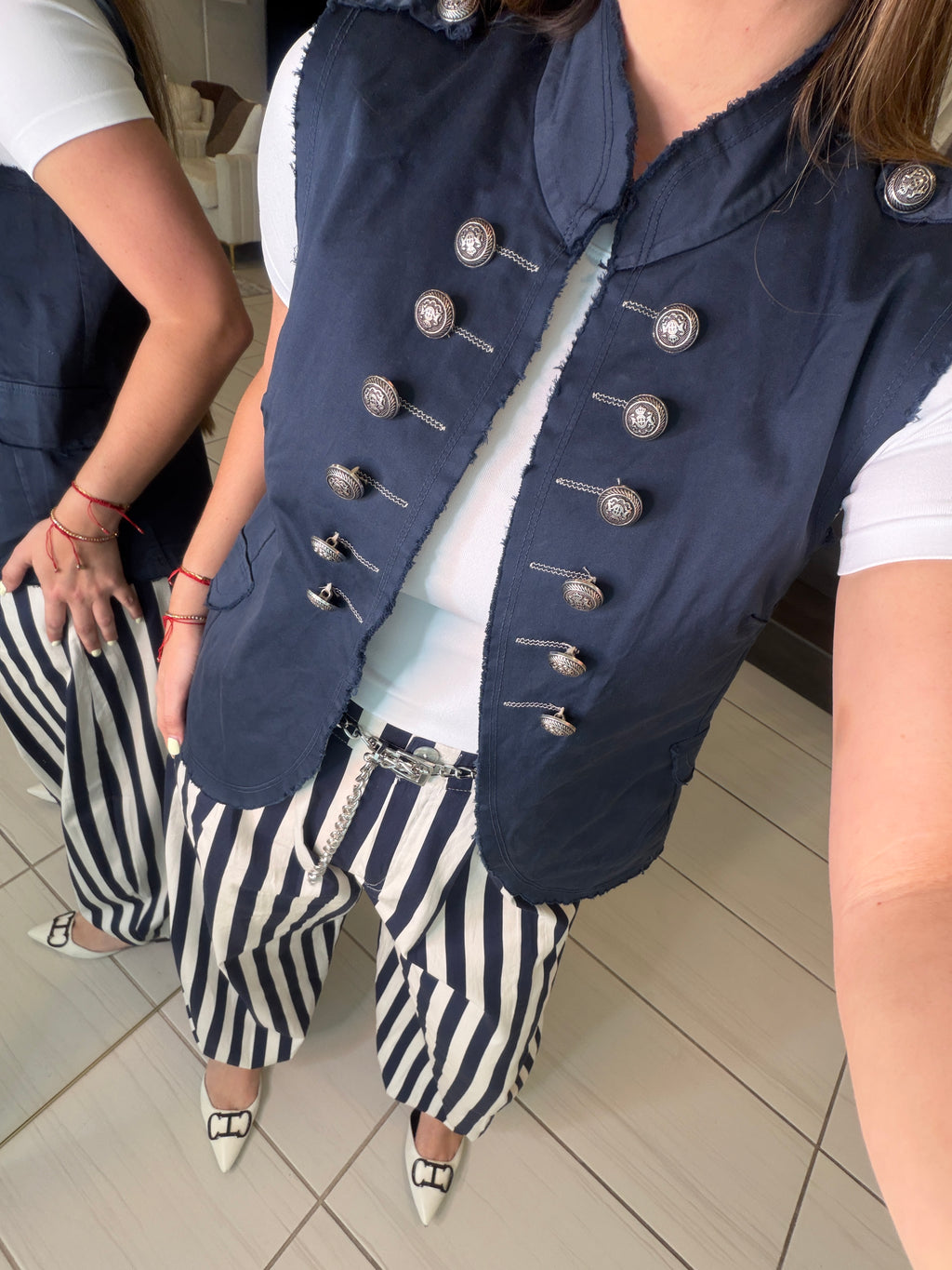 Napoleon Navy Blue Vest Jacket
