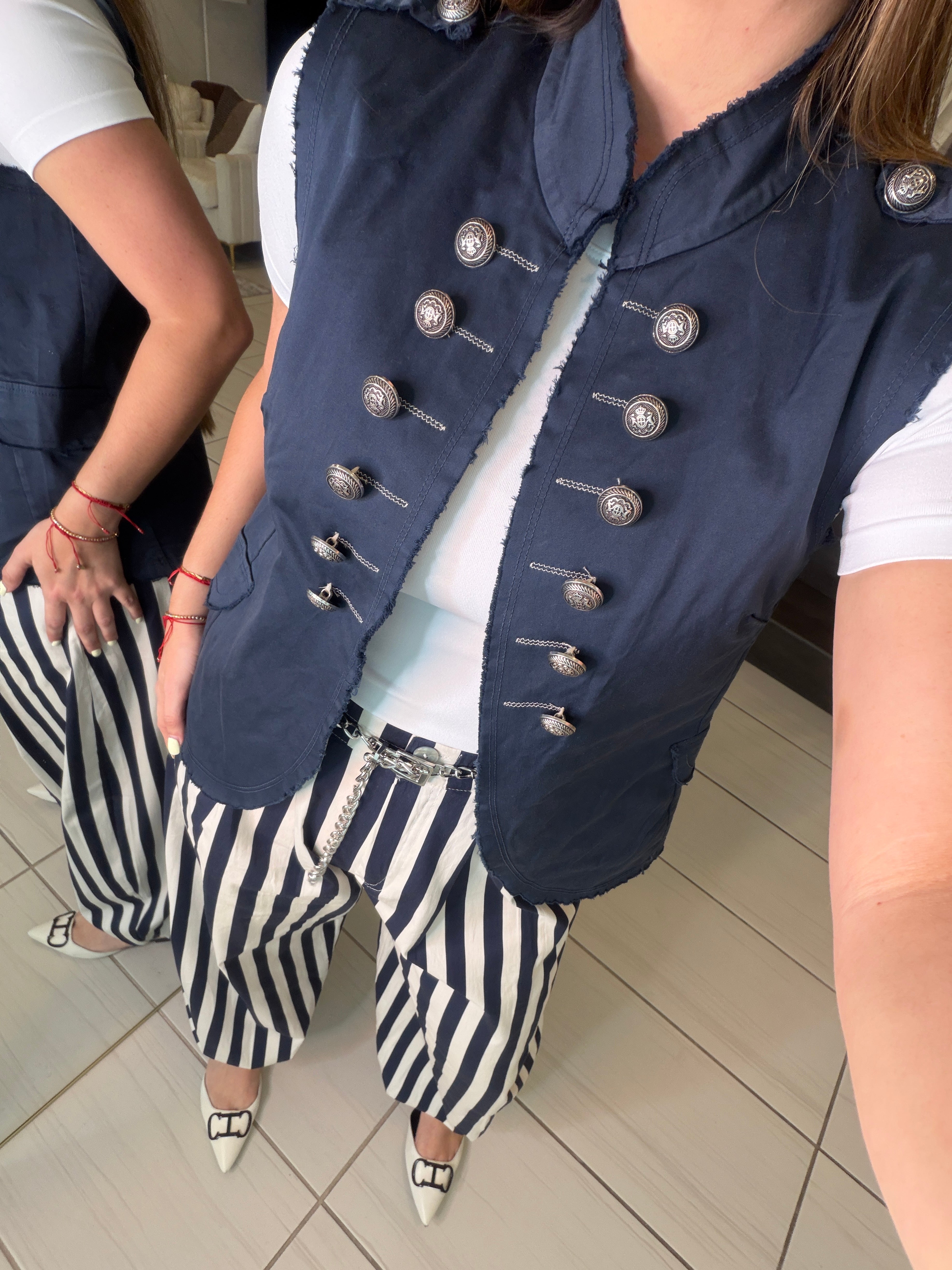 Napoleon Navy Blue Vest Jacket