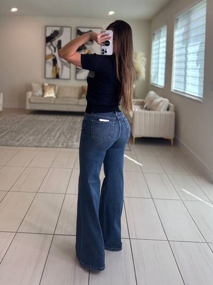 Maximalist Knit Navy Blue Top