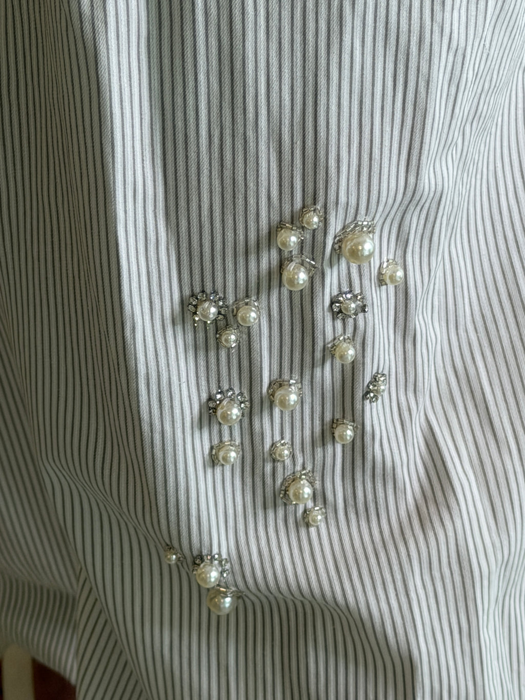 Opulent Stripes White Balloon Pant Set