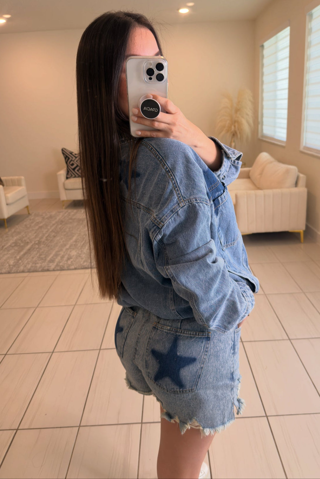 Galaxy of Stars Denim Short