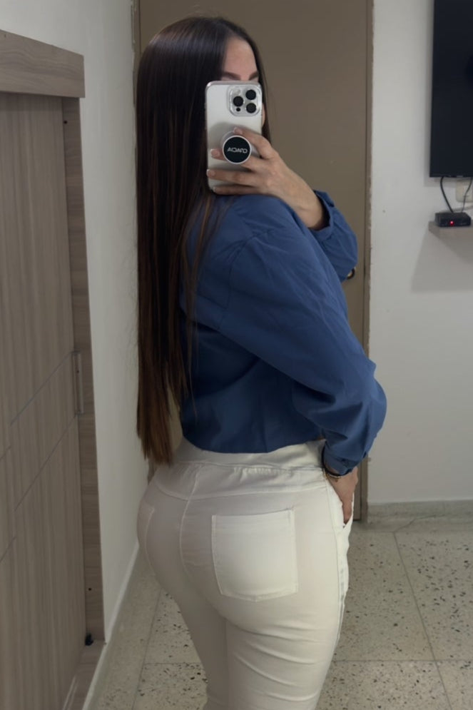 Bright Flower Blue Top