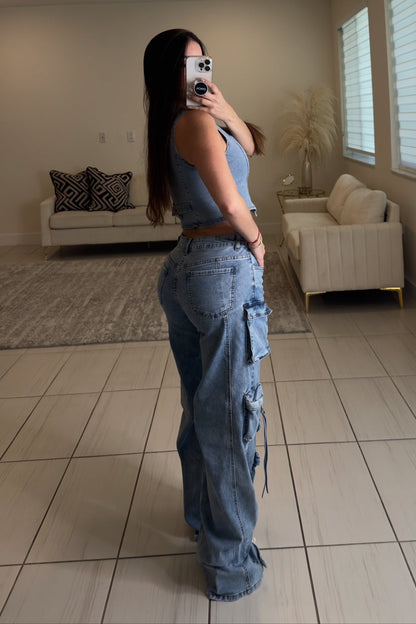 Rebel Cargo Denim Pants