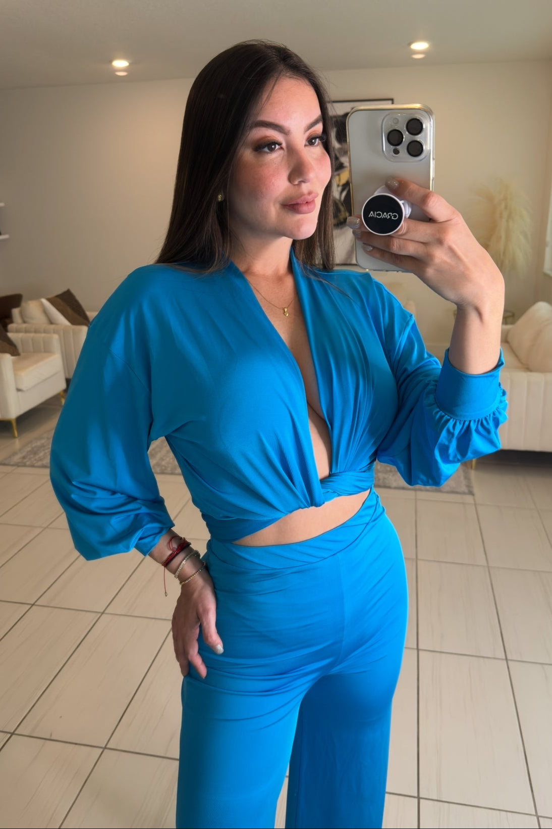 Serenity Cascade Blue Pants Set