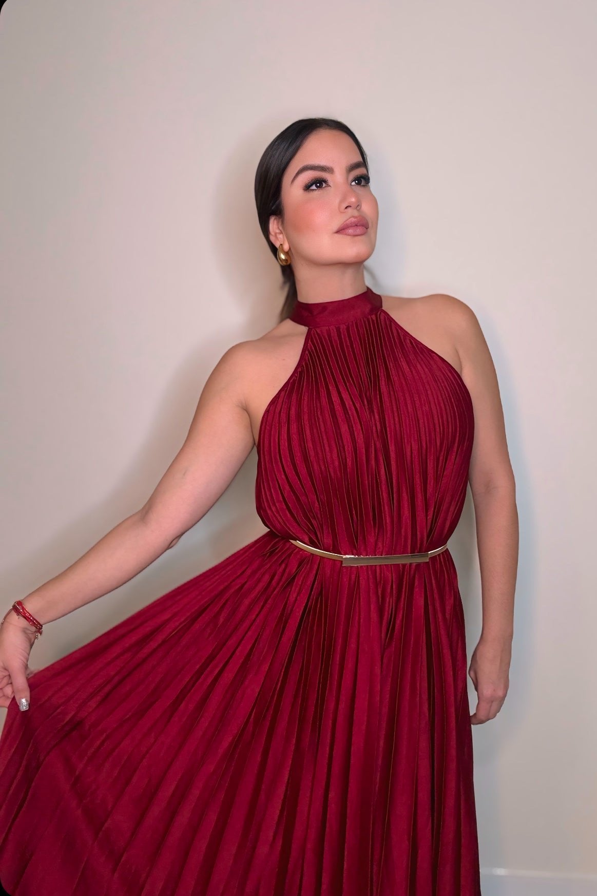 Burgundy Midi Dress