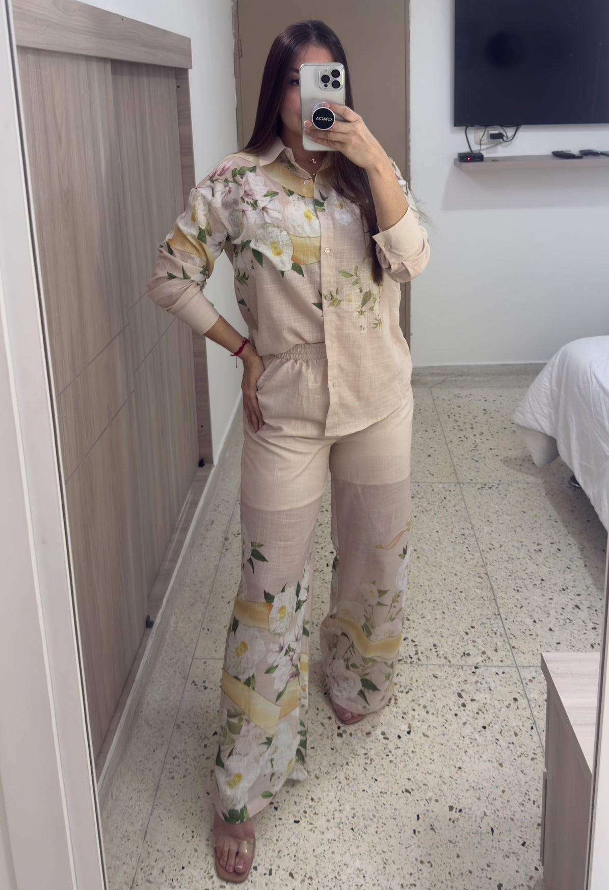 Garden Bloom Pink Pants Set