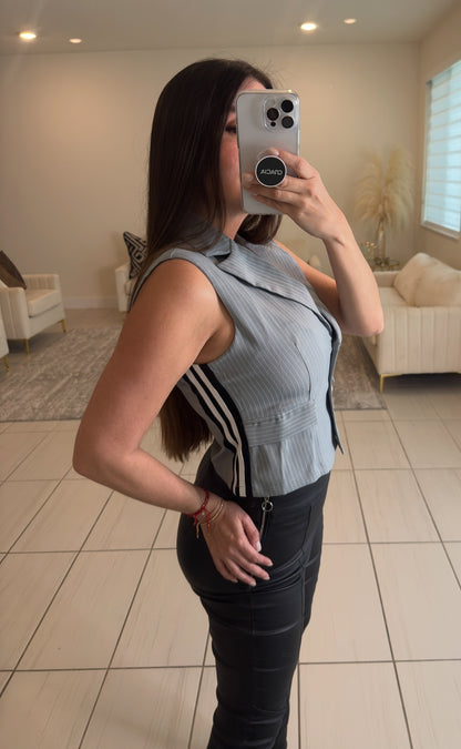 So Gorgeous Grey Vest Top