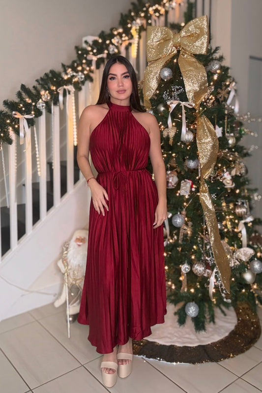 Burgundy Midi Dress