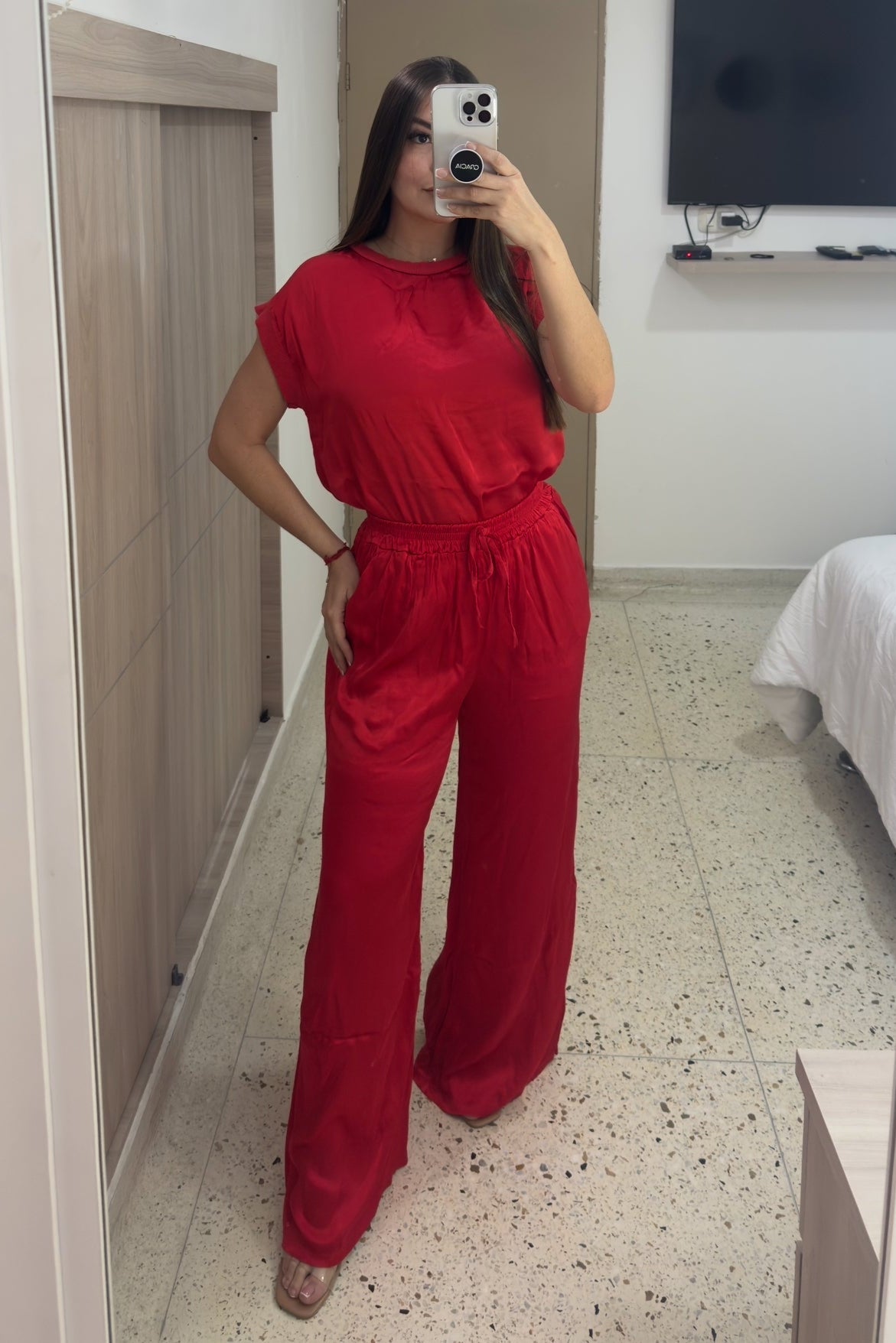 Passion Red Pants Set