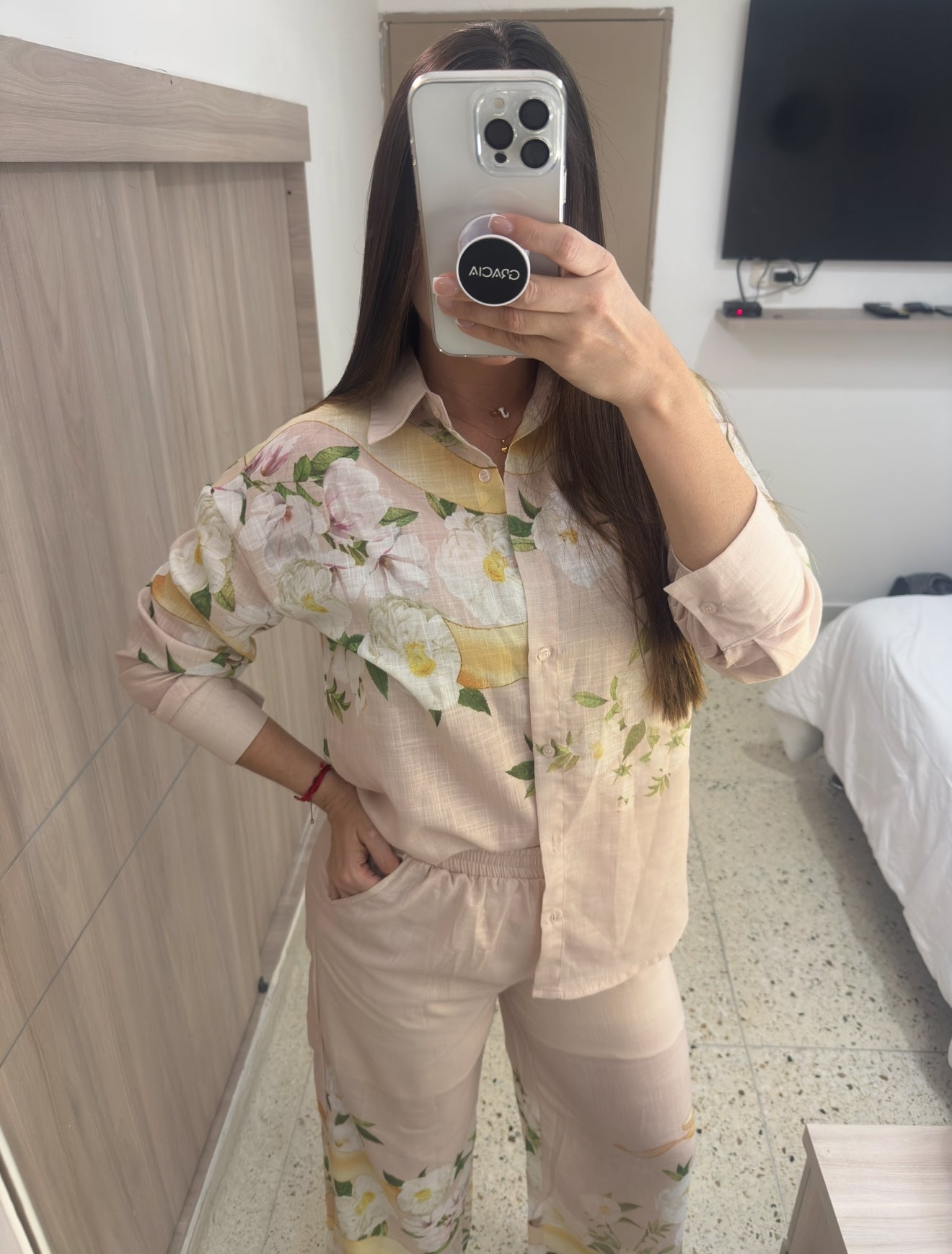 Garden Bloom Pink Pants Set