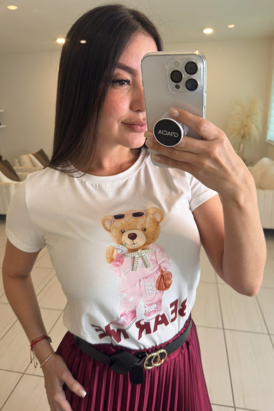 Cuttest Bear White Tshirt Top
