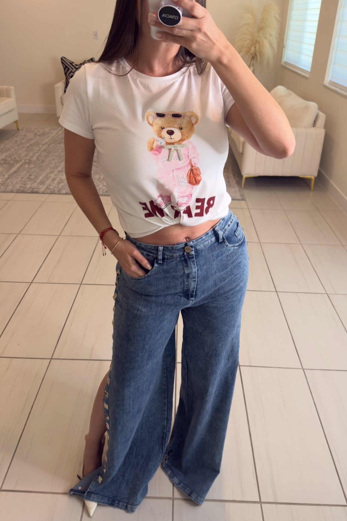 Cuttest Bear White Tshirt Top