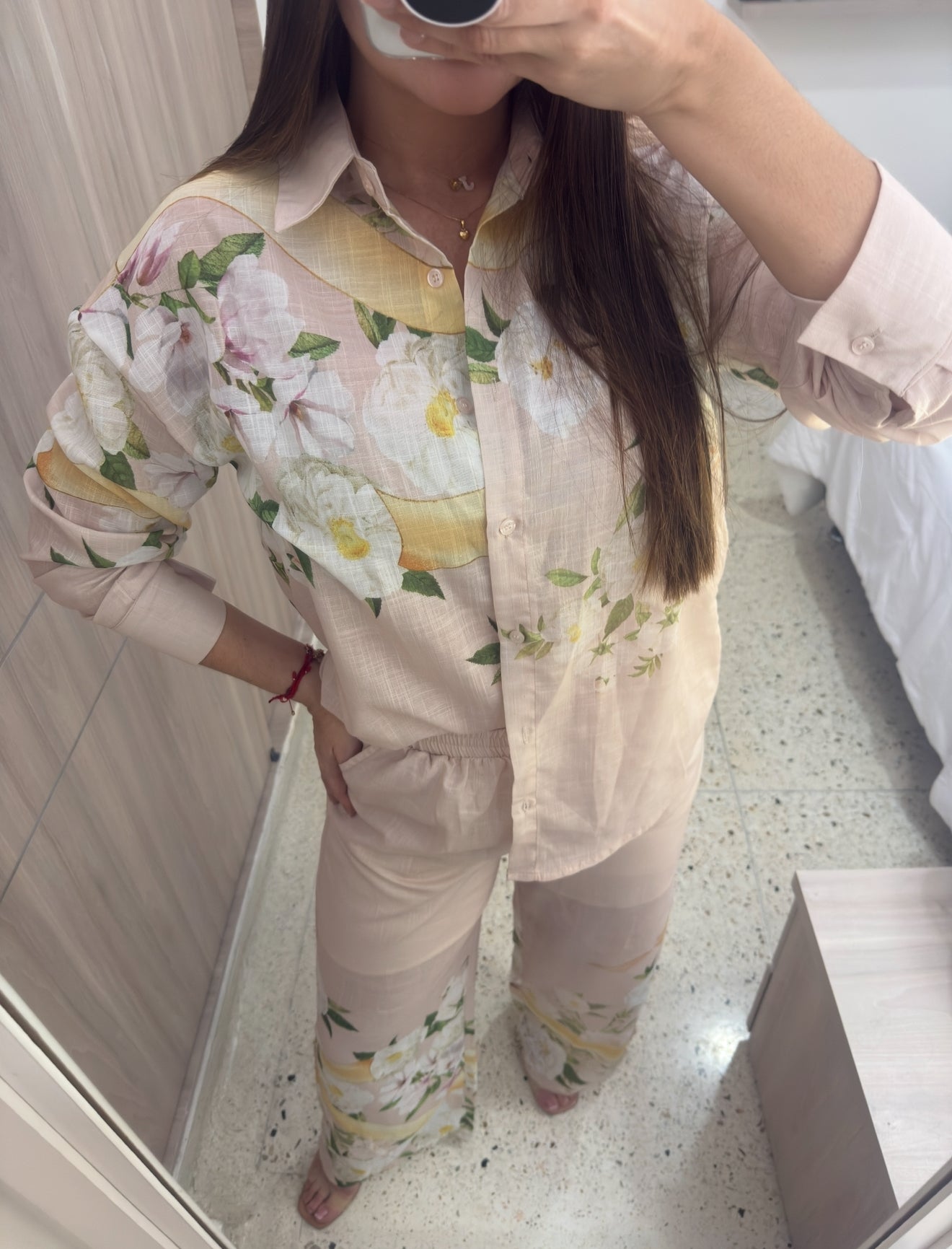 Garden Bloom Pink Pants Set