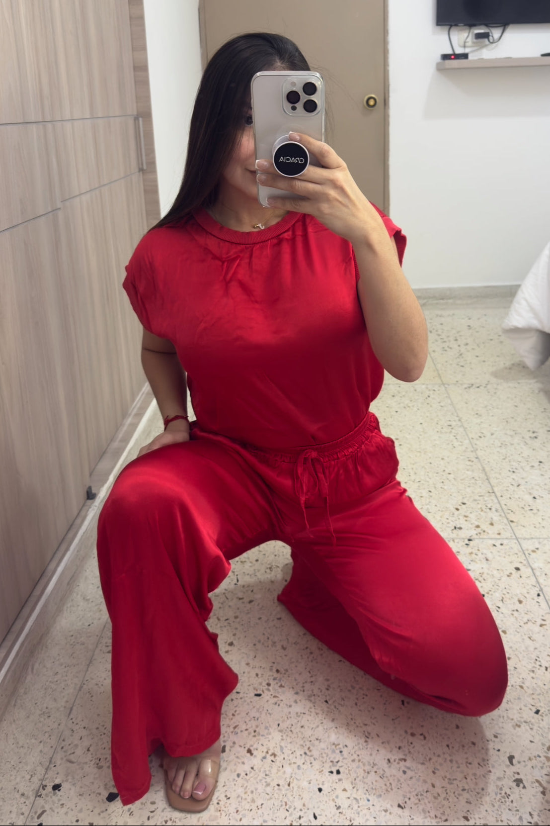 Passion Red Pants Set