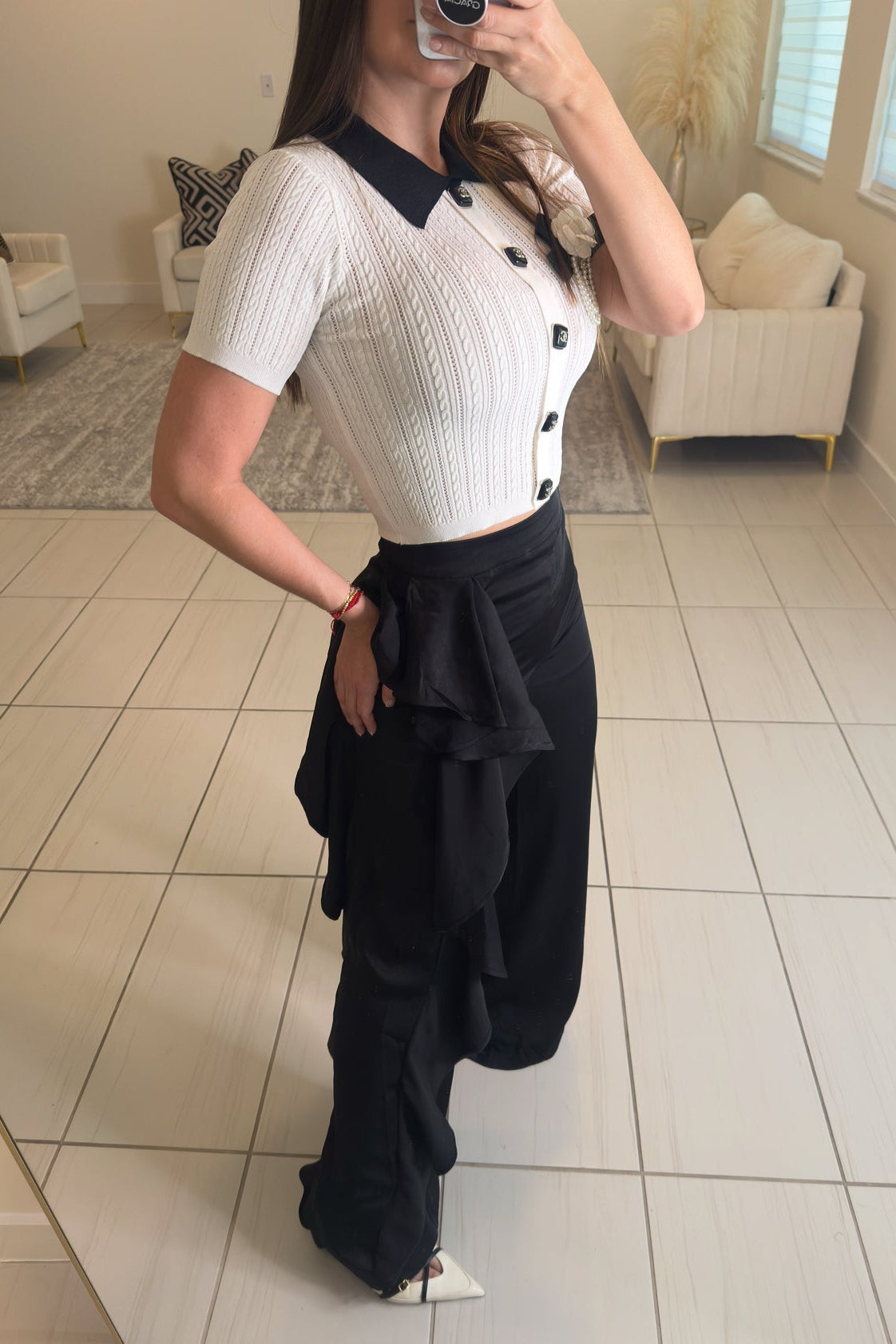 Perfect Ruffles Black Pants