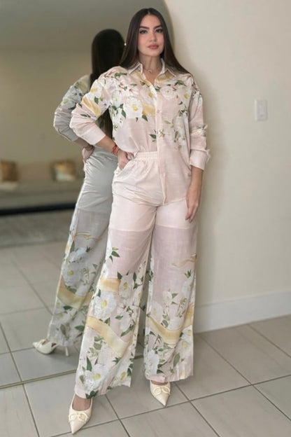 Garden Bloom Pink Pants Set