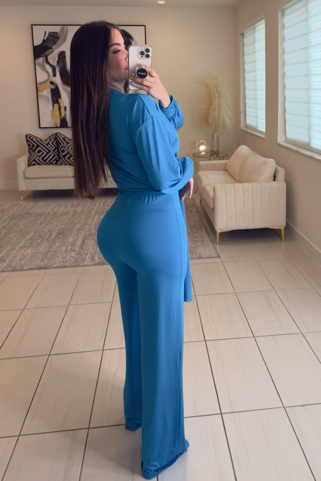 Serenity Cascade Blue Pants Set