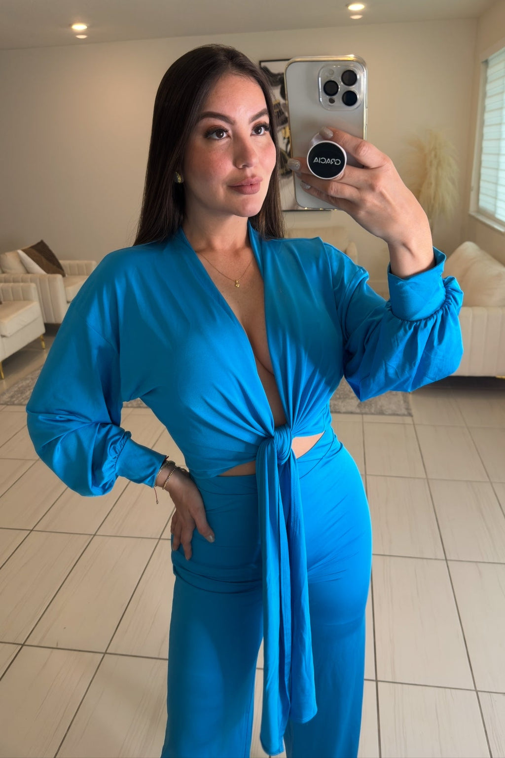 Serenity Cascade Blue Pants Set