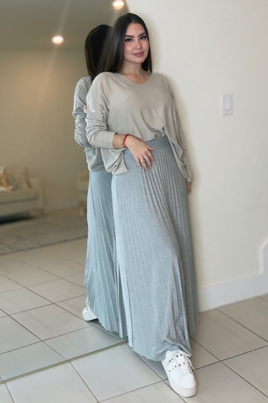 Shine in Winter Beige Sweater