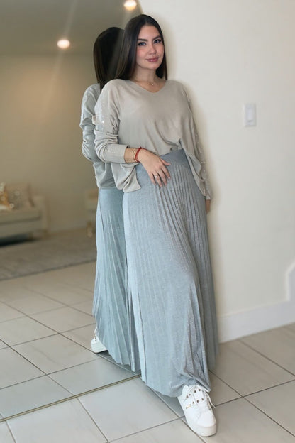 Shine in Winter Beige Sweater