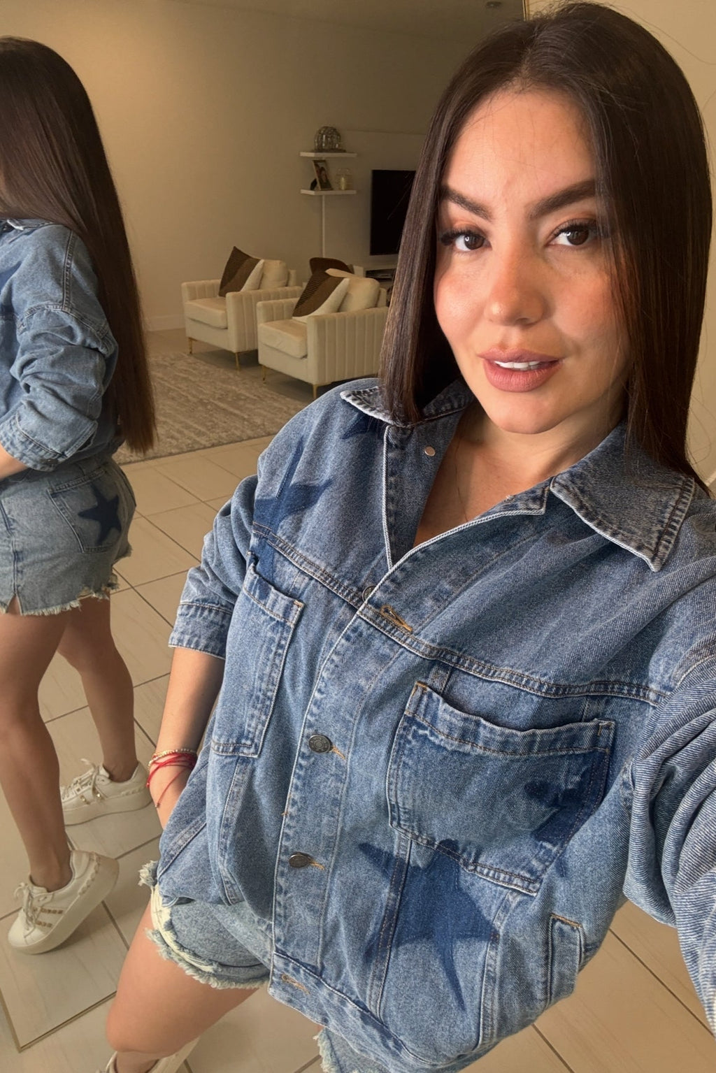 Galaxy of Stars Denim Short