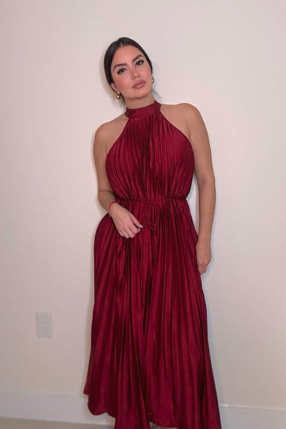 Burgundy Midi Dress