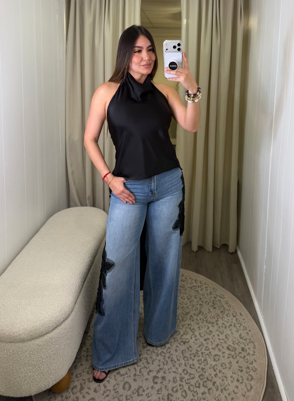 Midnight Prairie Black Denim Pants