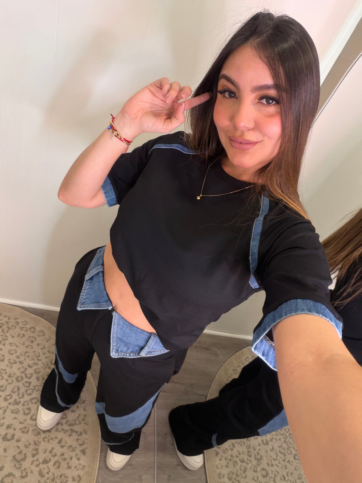 Urban Fusion Black Denim Set