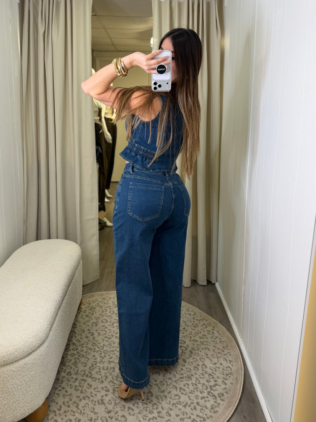 The Gold Edit Denim Pant Set