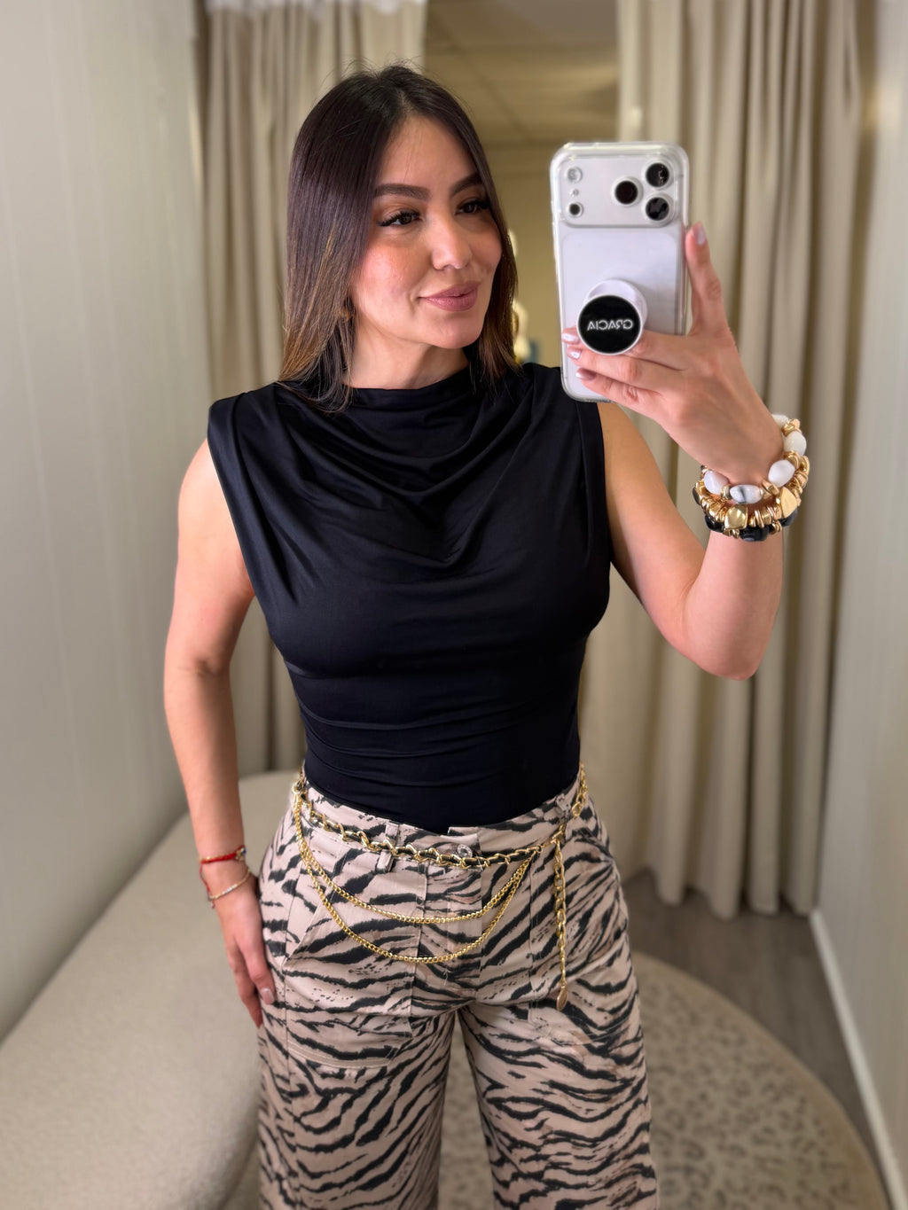 Sculpted Ease Black Top