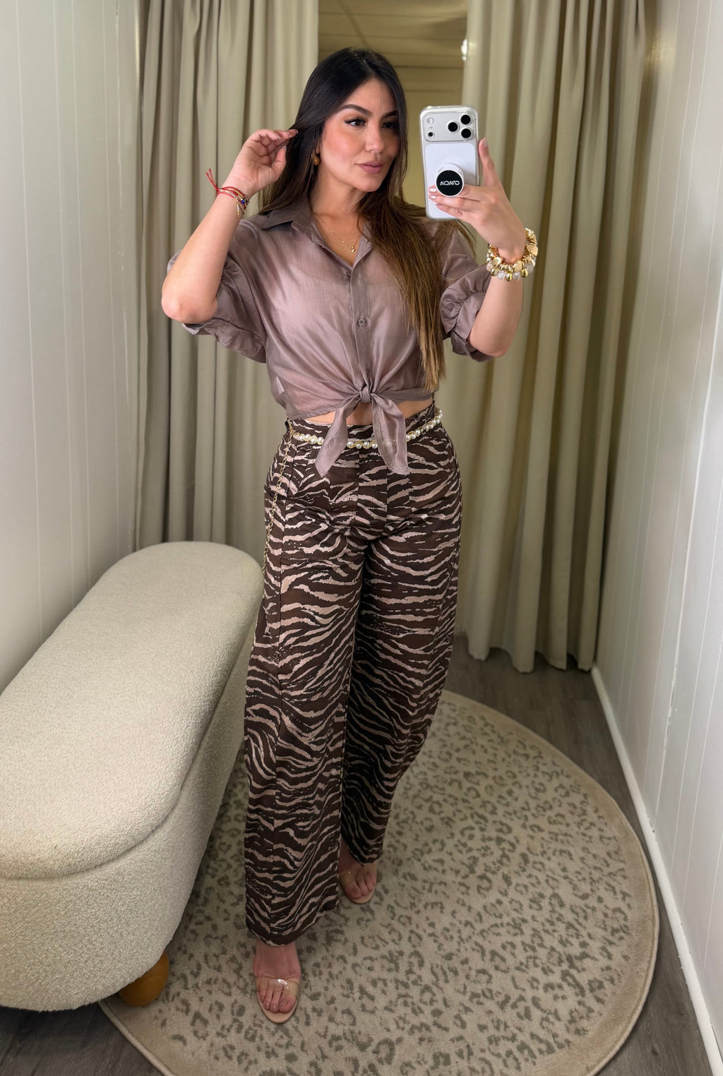 Elevated Mauve Brown Shirt