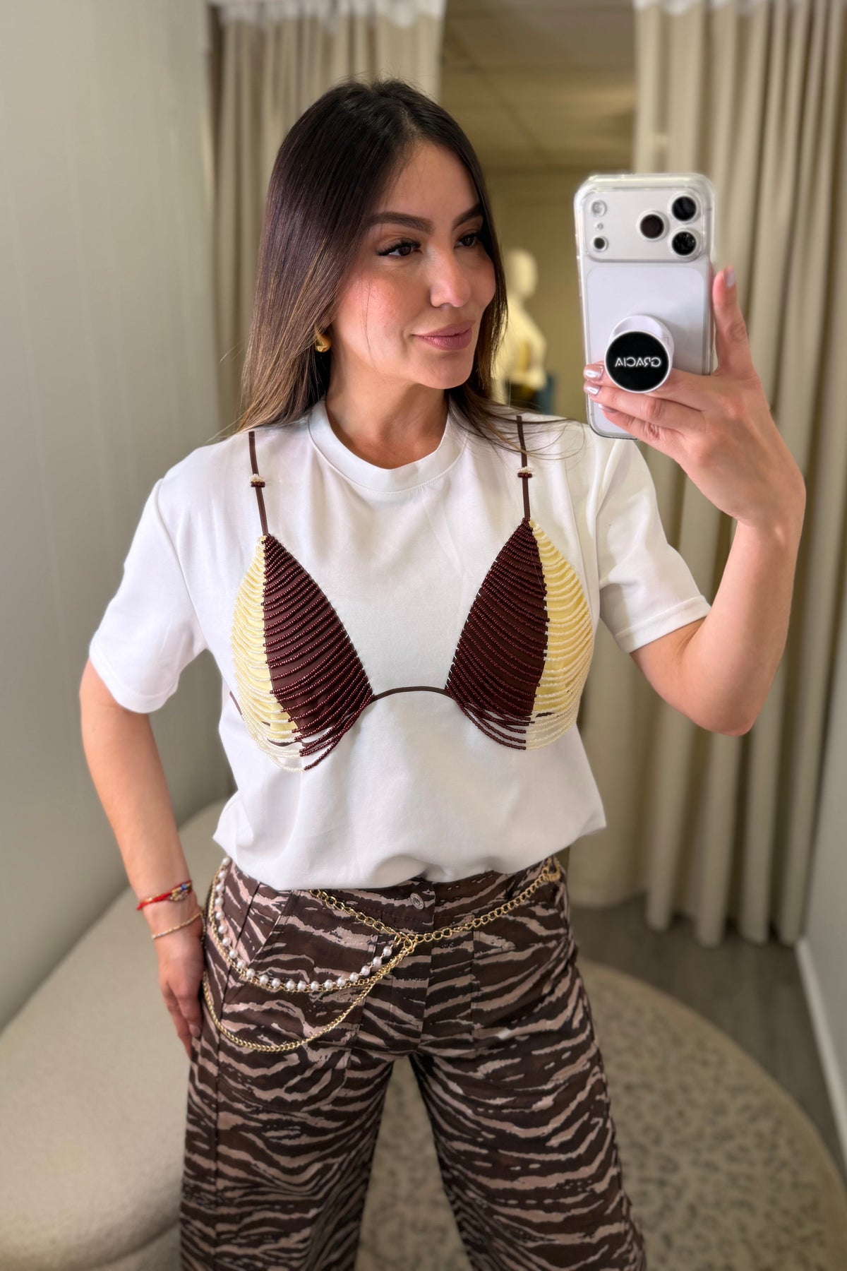 Embellished White Tshirt