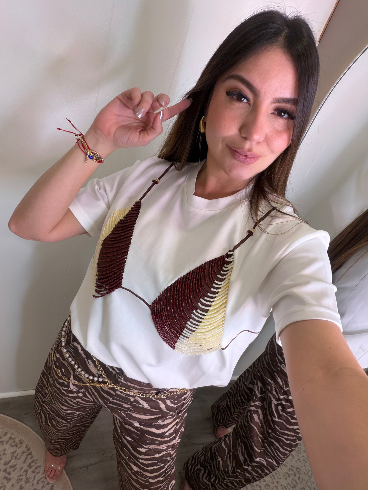 Embellished White Tshirt