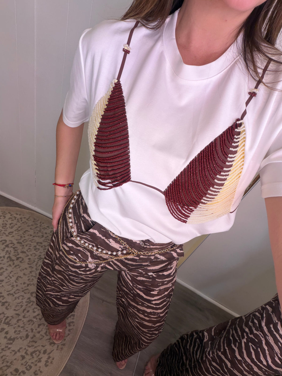 Embellished White Tshirt