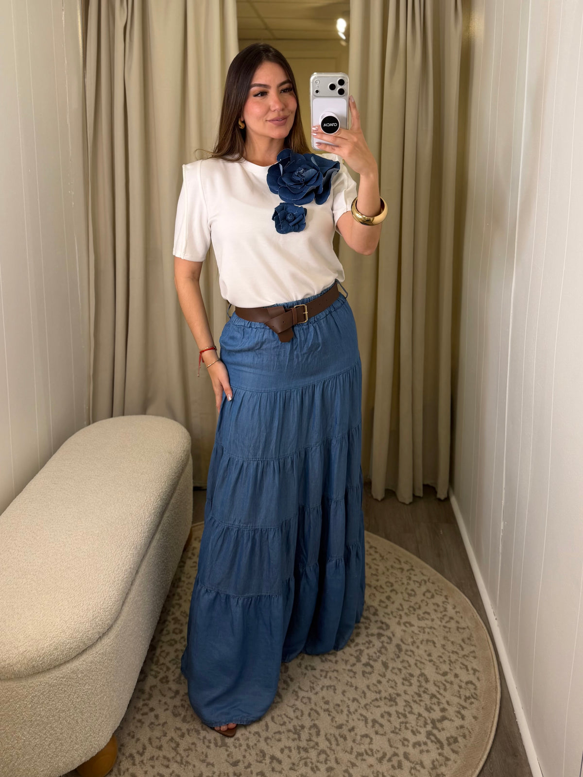Blooming Elegance White Top