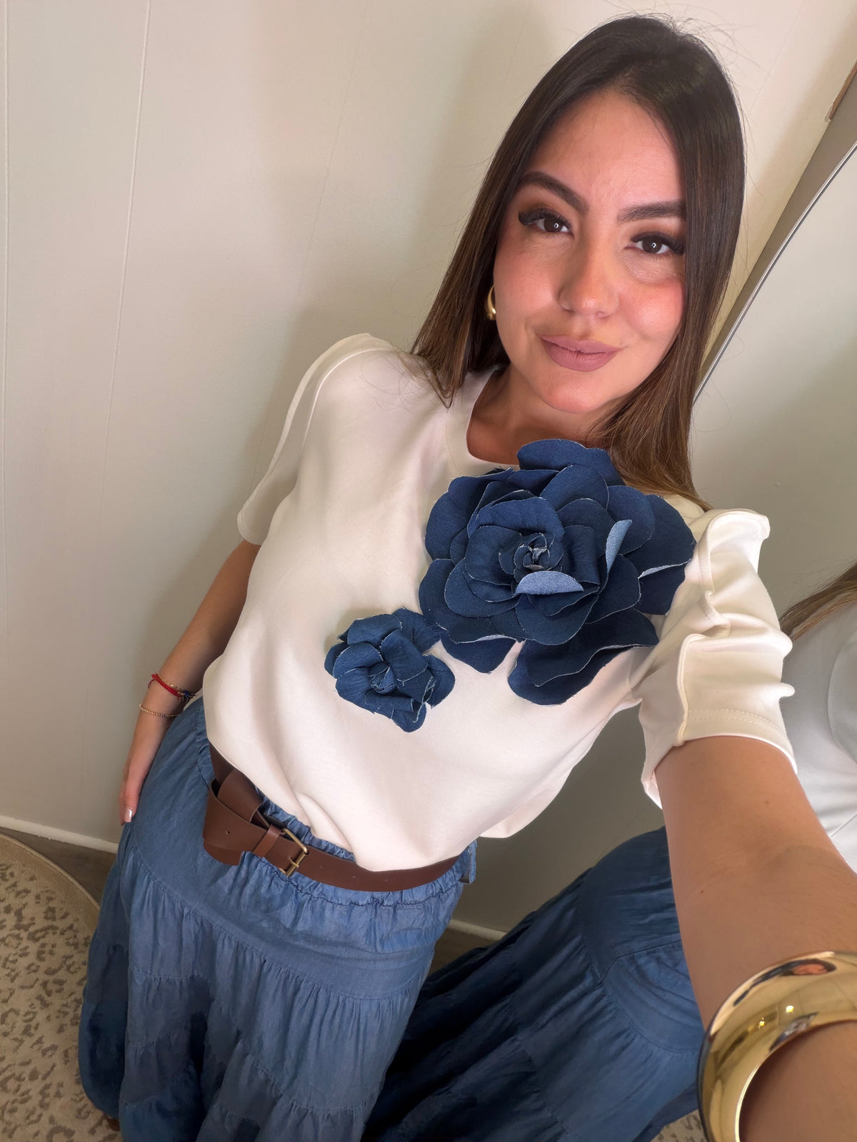 Blooming Elegance White Top